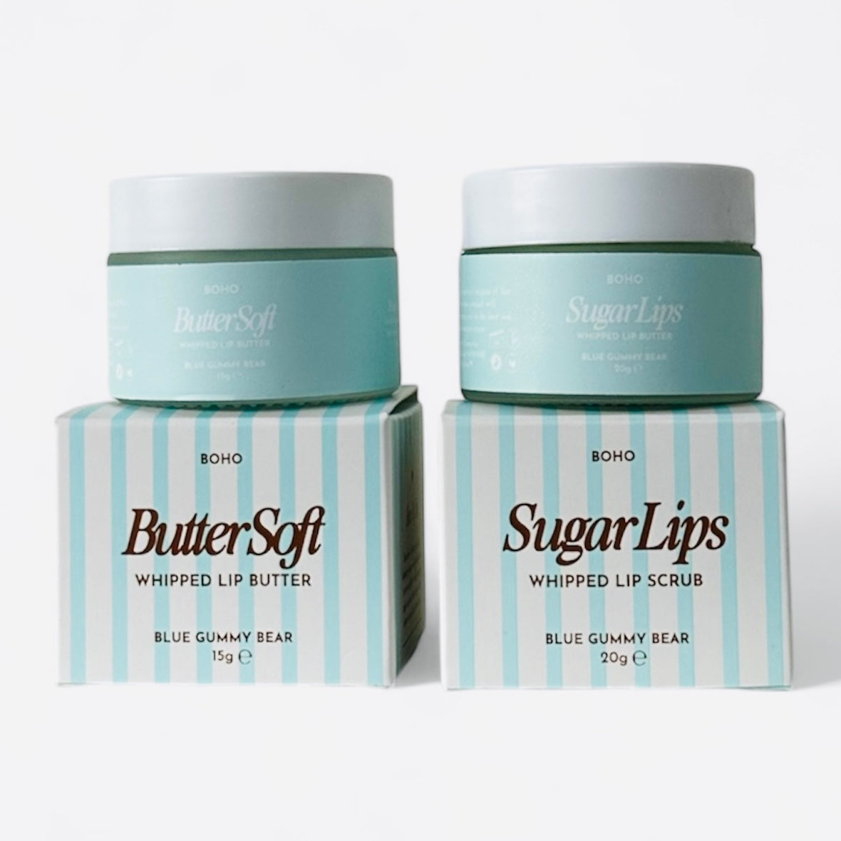 Blue Gummy Bear Vegan Lip Kit - Lip Balm and Lip Scrub