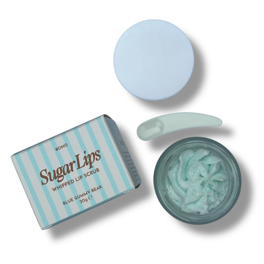 Blue Gummy Bear Vegan Lip Kit - Lip Balm and Lip Scrub
