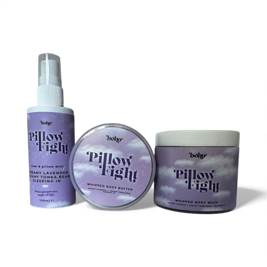 Pillow Fight Sleep Set – Vegan Lavender & Tonka Bean Pamper Gift Set.